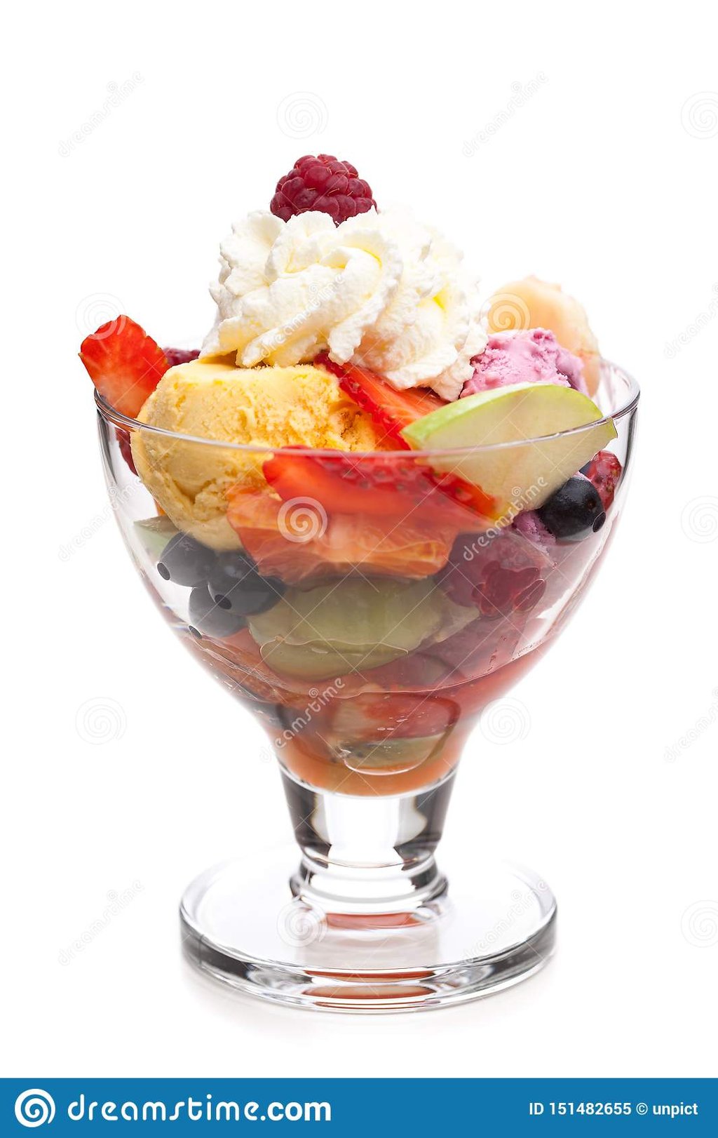 Fruit Salad With Ice Cream