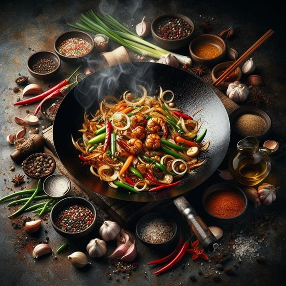 Wok из морепродуктов 