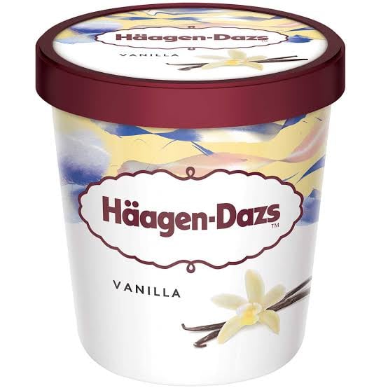 Helado Vainilla Haagen Dazs  80 gr x ración