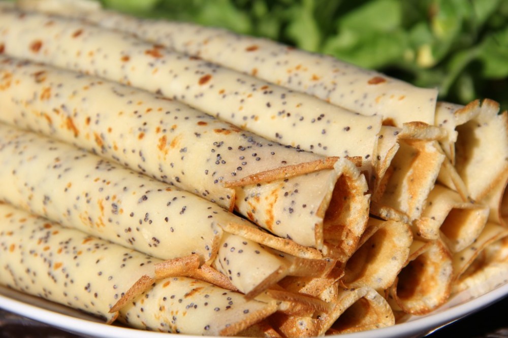 Млинці трубочка з яблучною начинкою з родзинками 90г