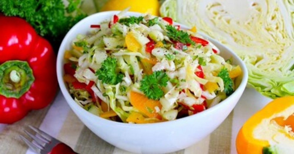 Салат із пекінської капусти з горошком та болгарським перцем  50г