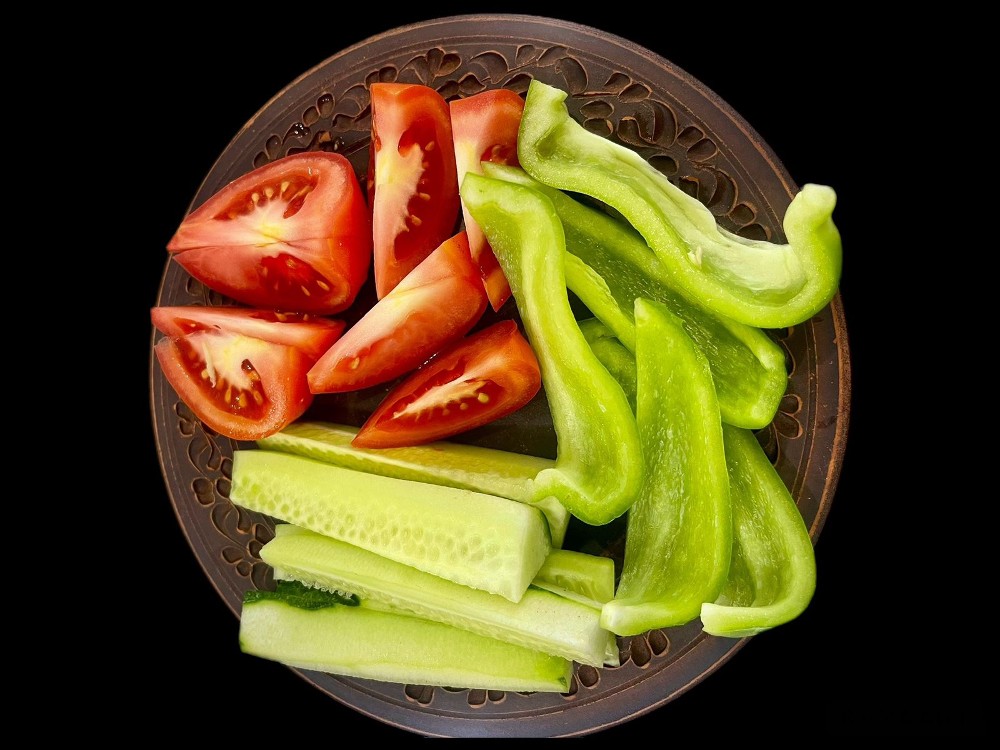 Нарізка зі свіжих овочів/Cutting fresh vegetables.250g