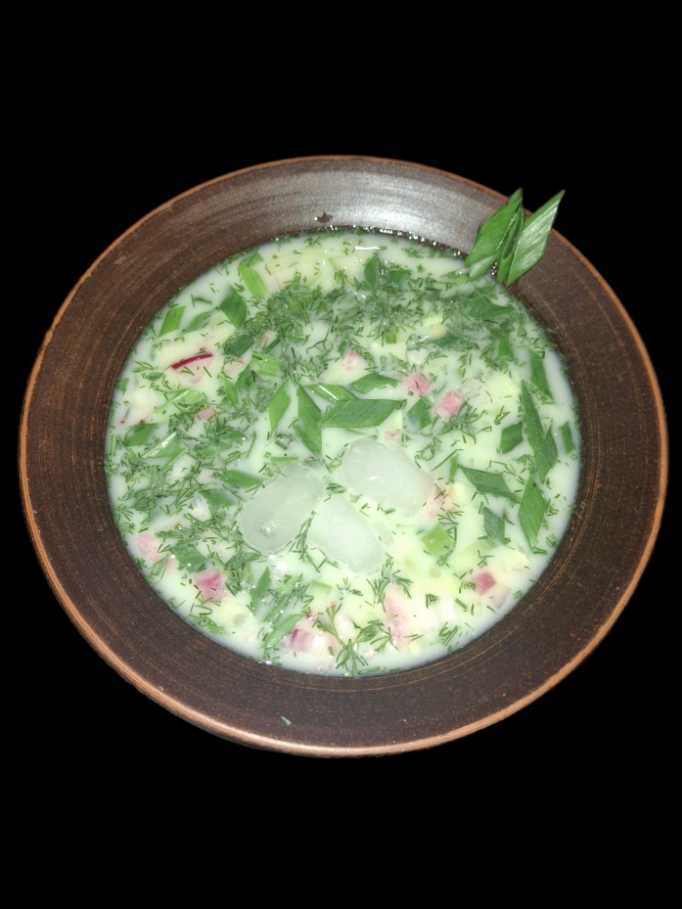 Окрошка з куркою та айраном