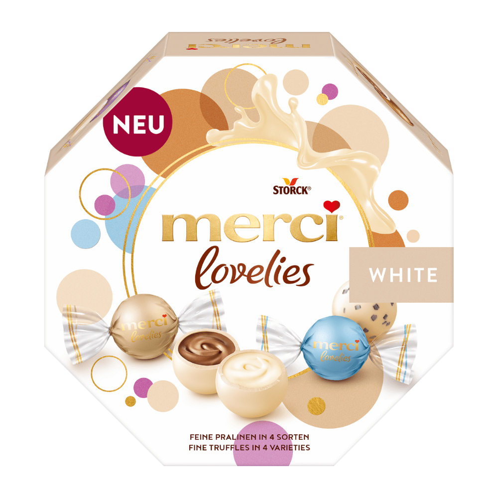 Шоколадні цукерки Merci Lovelies White, 185 грам