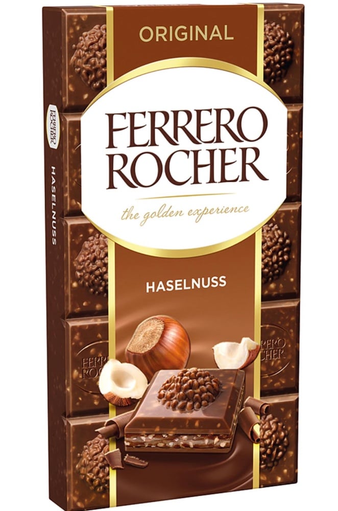 Шоколад молочний Ferrero Rocher, 90 грам