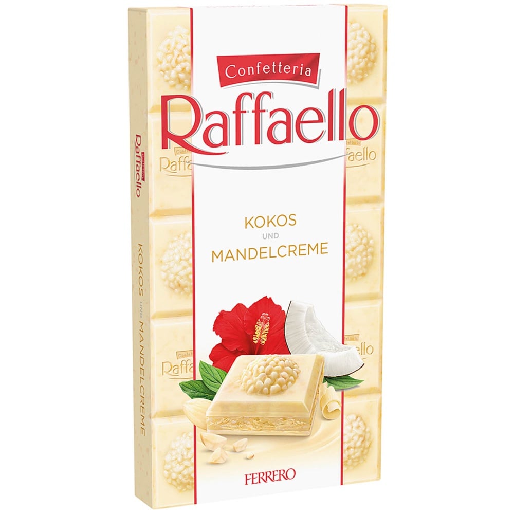 Шоколад білий Raffaello, 90 грам
