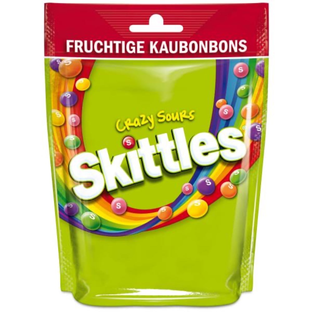 Skittles Crazy Sour жувальні фруктові цукерки, 152 грам