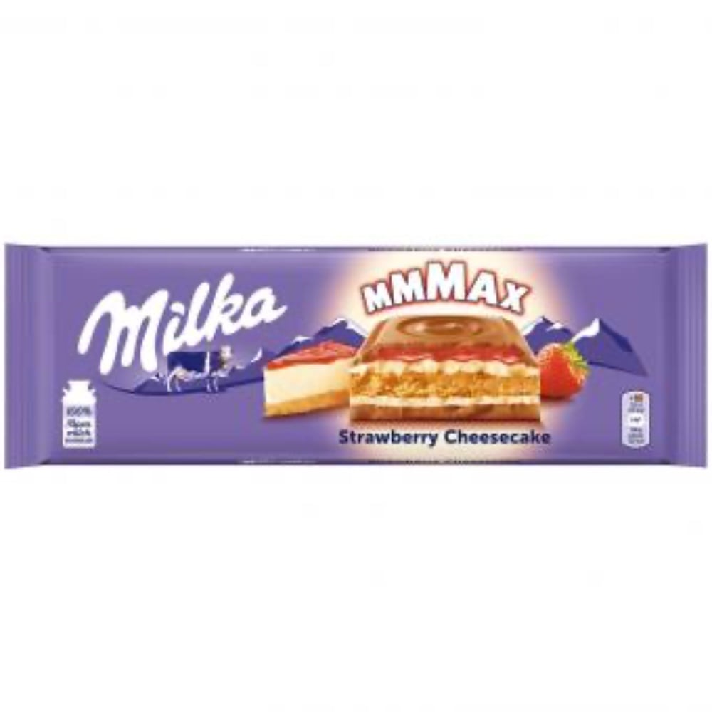 Шоколад Milka Mmmax Strawberry Cheesecake, 300 грам