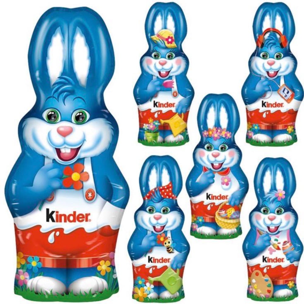 Фігурний молочний шоколад Kinder Кролик Пасхальний Синій 55g