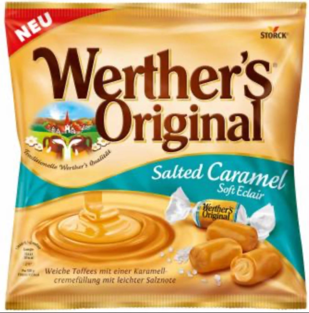 Цукерки Werther’s Original Soft Eclair Salted Caramel, 180 грам