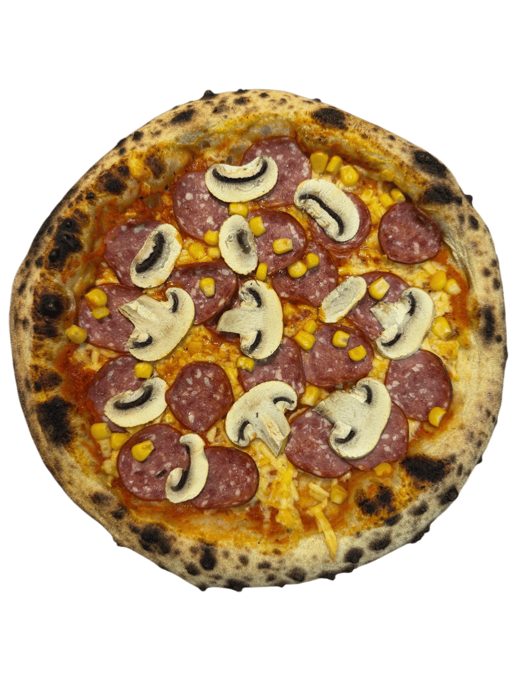 Піца з салямі та печерицями 30см