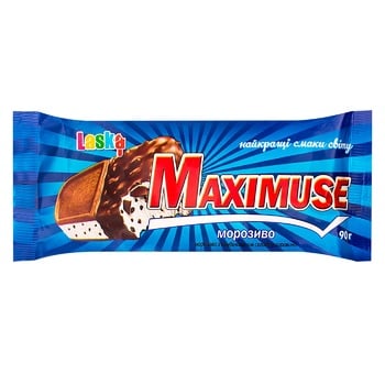 морозиво LASKA Брикет печ. Maximuss  арах. 338