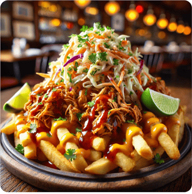 Citrus Pulled Pork Loaded Fries