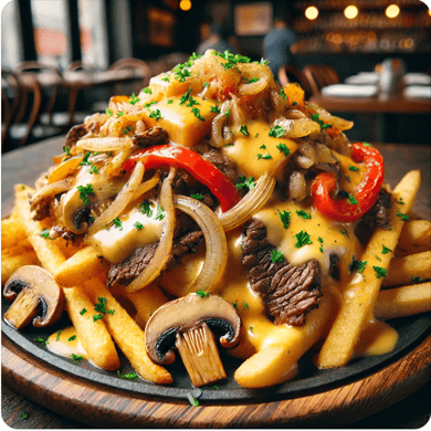 Philly Cheese steak Loaded Fries