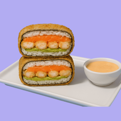 PREMIUM Суші Бургер Лосось Креветка Темпура