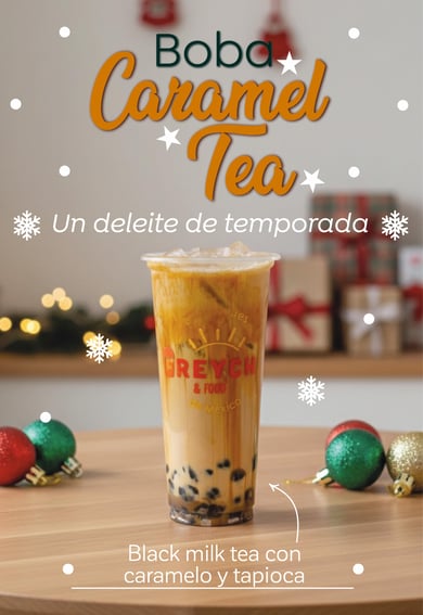Boba caramel milk tea