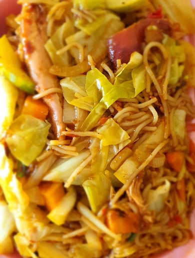 Stir fried spaghetti
