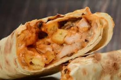 Шаурма з курочко, грибочками гриль, та ананасом