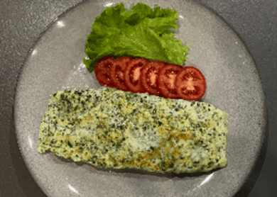 Омлет з сиром і шпинатом