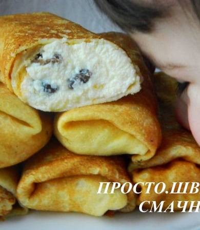 Млинці з твороогом