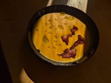 Крем-суп з гарбуза і бекона