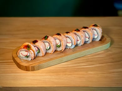 Grilled salmon roll
