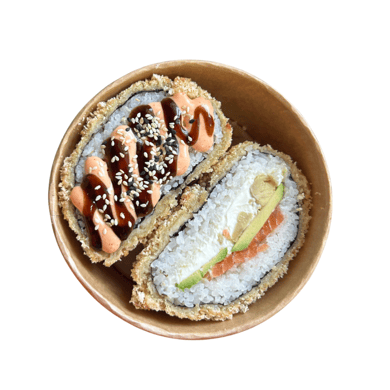 Суші бургер з лососем 350 грам