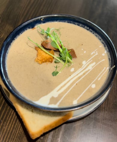 Крем суп грибний