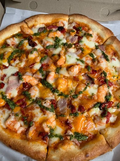 З креветками та в'яленими томатами