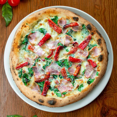 Pizza #14 Pancetta e Spinaci