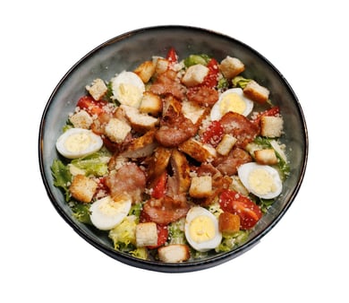 Салат Цезар з куркою та беконом / Caesar with chicken and bacon