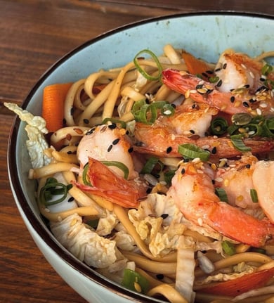 WOK з креветкою та овочами