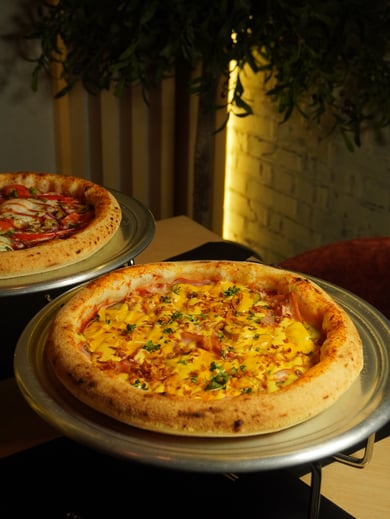 Піца чеддер з шинкою 