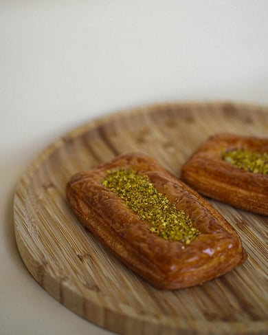 Raspberry pistachio danish