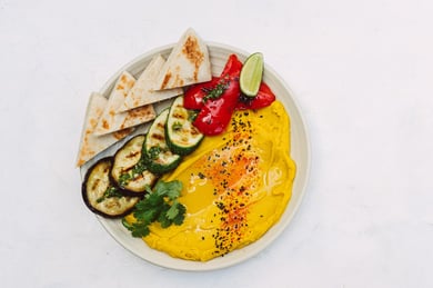 Pumpkin Hummus Plate