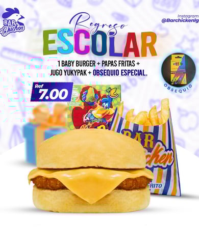 PROMO CHICKEN KID BABY BURGER