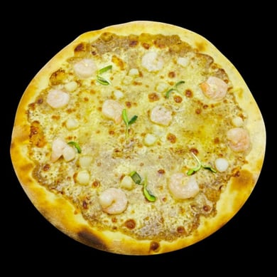 Seafood pizza