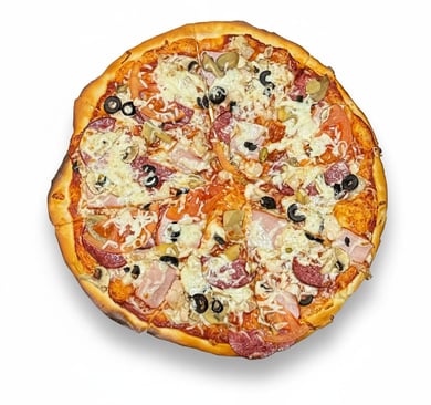 Pizza Alanya 🥩🧀🍗🍄‍🟫600gr  (D32cm)