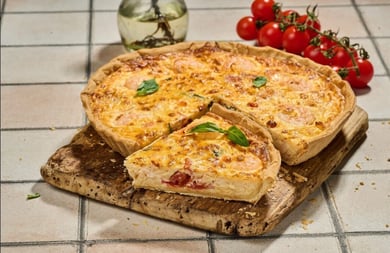 Кіш "Креветка-базилік"- Shrimp-basil quiche