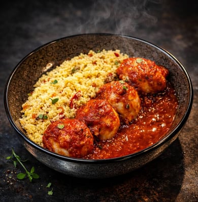 Кус-кус з томатними тюфтельками