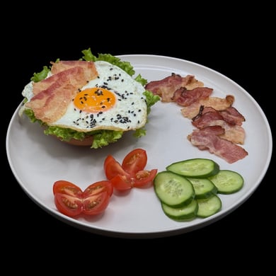 Сніданок яйце з беконом