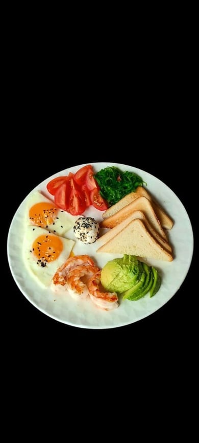 Сніданок з креветкою