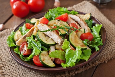 Chicken and vegetable salad - Салат с курицей и овощами