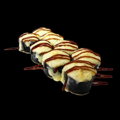 Запечений рол зі смаженим лососем спайсі (260г)