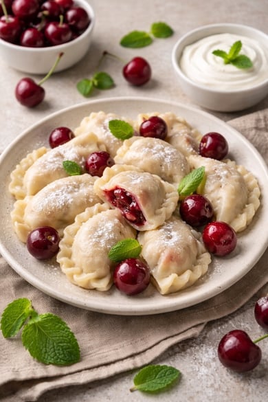 Вареники с вишней