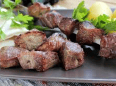 шашлик (теляча вирізка) за 100гр