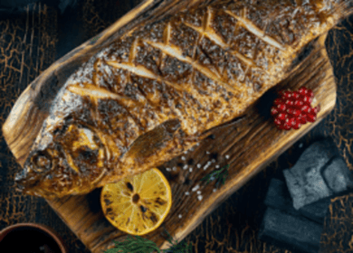 Короп на мангалі (цілий)