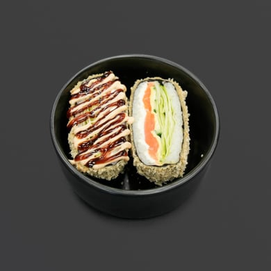 Суши бургер лосось