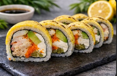 Рол Сирний з креветкою і сніжним крабом  (320г)