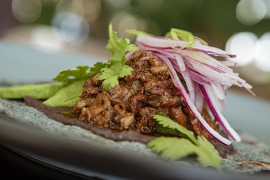 Taco de Cochinita Pibil / Tender pulled pork taco